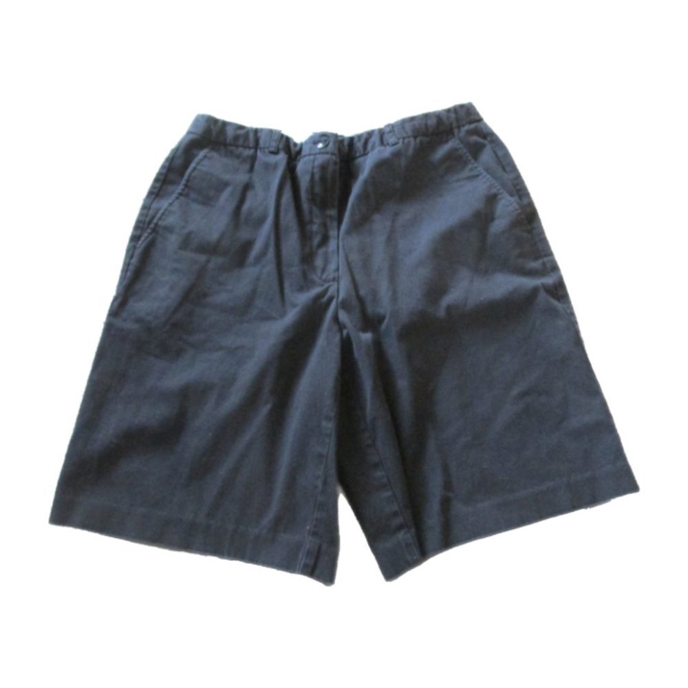 Briggs New York Bermuda Shorts Womens Size 8 Black Pleated High Rise Denim